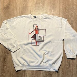 Unisex Marvel WandaVision White Crewneck Sweatshirt Size XL